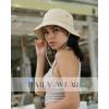 imageFURTALK Bucket Hats for Women Washed Cotton Packable Summer Beach Sun Hats Bucket Hat with Strings for TravelLight Khaki