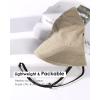 imageFURTALK Bucket Hats for Women Washed Cotton Packable Summer Beach Sun Hats Bucket Hat with Strings for TravelLight Khaki