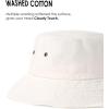 imageFURTALK Bucket Hats for Women Washed Cotton Packable Summer Beach Sun Hats Bucket Hat with Strings for TravelWhite