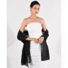 imageFURTALK Chiffon Shawl Wraps for Women Evening Dresses Soft Scarf Formal Wedding Bridal ScarvesBlack