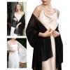 imageFURTALK Chiffon Shawl Wraps for Women Evening Dresses Soft Scarf Formal Wedding Bridal ScarvesBlack