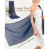 imageFURTALK Chiffon Shawl Wraps for Women Evening Dresses Soft Scarf Formal Wedding Bridal ScarvesNavy