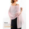 imageFURTALK Chiffon Shawl Wraps for Women Evening Dresses Soft Scarf Formal Wedding Bridal ScarvesPink