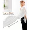 imageFURTALK Chiffon Shawl Wraps for Women Evening Dresses Soft Scarf Formal Wedding Bridal ScarvesWhite