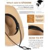 imageFURTALK Cowboy Sun Hats for Women Men Western Cowgirl Hats with Wind Lanyard UPF 80 Beach HatKhaki