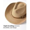 imageFURTALK Cowboy Sun Hats for Women Men Western Cowgirl Hats with Wind Lanyard UPF 80 Beach HatKhaki