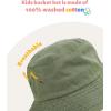 imageFURTALK Kids Bucket Hat Cotton Summer Toddler Sun Hat for Boys Girls Bucket Hat with Strings