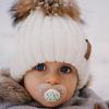 imageFURTALK Kids Winter Hat Toddler Knitted Beanie with Faux Fur Pom Poms for Baby Girls BoysWhite
