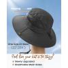 imageFURTALK Mens Bucket Sun Hat UPF 80 Wide Brim Hiking Fishing Beach Outdoor HatsBlack