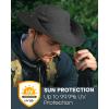 imageFURTALK Mens Bucket Sun Hat UPF 80 Wide Brim Hiking Fishing Beach Outdoor HatsBlack