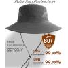 imageFURTALK Mens Bucket Sun Hat UPF 80 Wide Brim Hiking Fishing Beach Outdoor HatsDark Grey