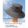 imageFURTALK Mens Bucket Sun Hat UPF 80 Wide Brim Hiking Fishing Beach Outdoor HatsDark Grey