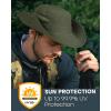imageFURTALK Mens Bucket Sun Hat UPF 80 Wide Brim Hiking Fishing Beach Outdoor HatsGreen