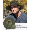 imageFURTALK Mens Bucket Sun Hat UPF 80 Wide Brim Hiking Fishing Beach Outdoor HatsGreen