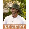 imageFURTALK Mens Bucket Sun Hat UPF 80 Wide Brim Hiking Fishing Beach Outdoor HatsGreen
