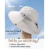 imageFURTALK Mens Bucket Sun Hat UPF 80 Wide Brim Hiking Fishing Beach Outdoor HatsLight Grey