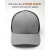 imageFURTALK Mens Trucker Hat Structured Mesh Baseball Cap Adjustable Classic Mens HatBlackgreywhite