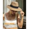 imageFURTALK Panama Hat Sun Hats for Women Men Wide Brim Fedora Straw Beach Hat UV UPF 80Khaki