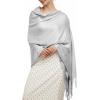imageFURTALK Pashmina Shawls and Wraps for Evening Dress Womens Scarf Wedding Bride Bridesmaid Gifts Winter Scarves03sliver Grey