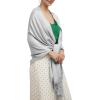 imageFURTALK Pashmina Shawls and Wraps for Evening Dress Womens Scarf Wedding Bride Bridesmaid Gifts Winter Scarves03sliver Grey