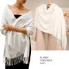 imageFURTALK Pashmina Shawls and Wraps for Evening Dress Womens Scarf Wedding Bride Bridesmaid Gifts Winter Scarves04cream