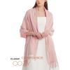 imageFURTALK Pashmina Shawls and Wraps for Evening Dress Womens Scarf Wedding Bride Bridesmaid Gifts Winter Scarves14rose Pink