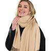 imageFURTALK Pashmina Shawls and Wraps for Evening Dress Womens Scarf Wedding Bride Bridesmaid Gifts Winter ScarvesLight Khaki