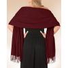 imageFURTALK Pashmina Shawls and Wraps for Evening Dress Womens Scarf Wedding Bride Bridesmaid Gifts Winter ScarvesWine Red