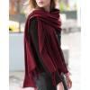 imageFURTALK Pashmina Shawls and Wraps for Evening Dress Womens Scarf Wedding Bride Bridesmaid Gifts Winter ScarvesWine Red