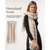 imageFURTALK Plaid Winter Scarf for Women Soft Cashmere Feel Shawls Wraps Warm Womens Large Chunky ScarvesBeige