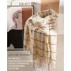 imageFURTALK Plaid Winter Scarf for Women Soft Cashmere Feel Shawls Wraps Warm Womens Large Chunky ScarvesBeige