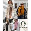 imageFURTALK Plaid Winter Scarf for Women Soft Cashmere Feel Shawls Wraps Warm Womens Large Chunky ScarvesBlack