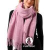 imageFURTALK Plaid Winter Scarf for Women Soft Cashmere Feel Shawls Wraps Warm Womens Large Chunky ScarvesPink