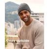 imageFURTALK Satin Lined Knit Beanie for Men Women Winter Hats Silk Lining Slouchy Warm Cuffed CapGray