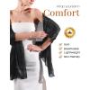 imageFURTALK Shawls and Wraps for Evening Dresses Sparkly Soft Wedding Party Bridesmaid Scarves for WomenBlack