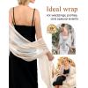 imageFURTALK Shawls and Wraps for Evening Dresses Sparkly Soft Wedding Party Bridesmaid Scarves for WomenChampagne