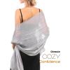 imageFURTALK Shawls and Wraps for Evening Dresses Sparkly Soft Wedding Party Bridesmaid Scarves for WomenGrey