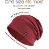 imageFURTALK Slouchy Beanie for Men Women Breathable Cotton Summer Beanie Unisex Running Sleeping Skull Caps Chemo HeadwearBlackdrak Greyburgundy