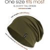 imageFURTALK Slouchy Beanie for Men Women Breathable Cotton Summer Beanie Unisex Running Sleeping Skull Caps Chemo HeadwearBlacklight Greyolive Green