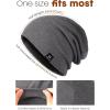 imageFURTALK Slouchy Beanie for Men Women Soft Knit Stretchy Skull Cap Stylish ampamp WarmDark Grey