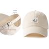 imageFURTALK Smile Face Baseball Cap for Women Men Adjustable Unstructured Washed Low Profile Baseball HatBeige