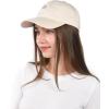 imageFURTALK Smile Face Baseball Cap for Women Men Adjustable Unstructured Washed Low Profile Baseball HatBeige