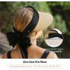 imageFURTALK Straw Sun Visor Hats for Women Summer Beach Sun Hat Packable UPF 80 Sun Protection Travel Hat with Big Tie