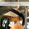 imageFURTALK Straw Sun Visor Hats for Women Summer Beach Sun Hat Packable UPF 80 Sun Protection Travel Hat with Big Tie