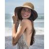 imageFURTALK Summer Straw Beach Sun Hats for Women UPF 50 Floppy Wide Brim Travel Bucket Hat Foldable PackableKhaki