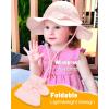 imageFURTALK Sun Hat for Baby Girls Toddler Summer Beach Hats with Wide Brim Cotton Sun Protection Travel EssentialsWhitepink