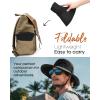 imageFURTALK Sun Hats for Men Fishing Hat UPF 80 Foldable Wide Brim Outdoor Hiking Beach Summer HatsBlack