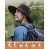 imageFURTALK Sun Hats for Men Fishing Hat UPF 80 Foldable Wide Brim Outdoor Hiking Beach Summer HatsBlack
