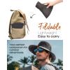 imageFURTALK Sun Hats for Men Fishing Hat UPF 80 Foldable Wide Brim Outdoor Hiking Beach Summer HatsDark Grey