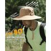 imageFURTALK Sun Hats for Men Fishing Hat UPF 80 Foldable Wide Brim Outdoor Hiking Beach Summer HatsKhaki